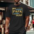 Mens Best Papa In The Galaxy Father's Day Big and Tall Men T-shirt