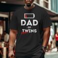 Mens Dad Of Crazy Twins Clothes Father Husband Dad Men Big and Tall Men T-shirt