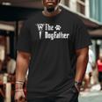 Mens The Dogfather Pitbull Dog Dad Tshirt Father's Day Big and Tall Men T-shirt