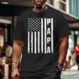 Mens Father's Day Best Dad Ever Usa American Flag Big and Tall Men T-shirt