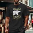 Mens Papa Bear Father's Day This Old Bear Loves His Honey Big and Tall Men T-shirt
