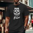 Mens Papa Bear Wearing Cool Sunglasses Father's Day Big and Tall Men T-shirt