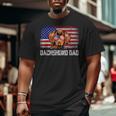 Mens Patriotic Dachshund Dad American Flag 4Th Of July Bbmmkr Big and Tall Men T-shirt