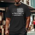 Mens Pawdre Best Dog Dad Ever Us Flag Dog Paw Tee Dog Lover Big and Tall Men T-shirt