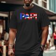 Mens Puerto Rico Flag Father's Day Patriotic Puerto Rican Pride Raglan Baseball Tee Big and Tall Men T-shirt