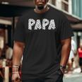 Papa Dalmatian Print Dad Father Grandpa For Fathers Day Big and Tall Men T-shirt