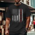 For Papa World's Most Badass Grandpa American Flags Big and Tall Men T-shirt