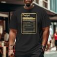Poppi Nutrition Facts Father's Day For Poppi Big and Tall Men T-shirt