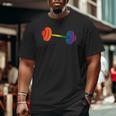 Rainbow Dumbbell For Gay Gym Owners And Lgbtq Fitness Big and Tall Men T-shirt