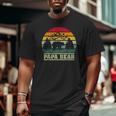 Retro Vintage Camping Lover Papa Bear Camper Big and Tall Men T-shirt