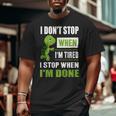 Running I Don't Shop When I'm Tired I Shop When I'm Done Big and Tall Men T-shirt