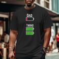 Tired Twin Dad Low Battery Charge Meme Image Big and Tall Men T-shirt