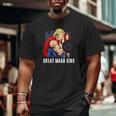 Trump Muscle Old The Great Maga King Ultra Maga Patriotic Flag Us Big and Tall Men T-shirt