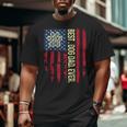 United States Usa Flag Best Dog Dad Ever Dad On Father's Day Big and Tall Men T-shirt