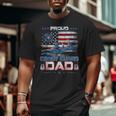 Us Coast Guard Dad Uscg American Flag Vintage For Dad Big and Tall Men T-shirt