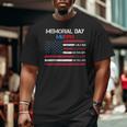 Usa American Flag Memorial Day Murph 2023 Veteran Workout Big and Tall Men T-shirt