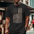 Usa Camouflage Flag For Men Fathers Day Camo Flag Big and Tall Men T-shirt