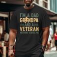 Veteran Dad Grandpa Patriotic Navy Army Veteran Pride Big and Tall Men T-shirt