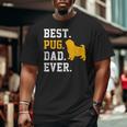Vintage Best Pug Dad Ever Fathers Day Dog Big and Tall Men T-shirt
