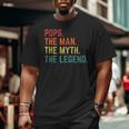 Vintage Pops Man Myth Legend Daddy Grandpa Fathers Day Big and Tall Men T-shirt