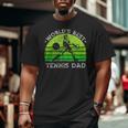 Vintage Retro World's Best Tennis Dad Silhouette Sunset Big and Tall Men T-shirt