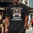 World's Best Boxer Grandpa Dog Granddog Big and Tall Men T-shirt