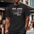 Ww2 American Battleship Uss Iowa Warship Bb 61 Veterans Big and Tall Men T-shirt