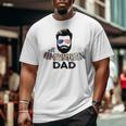 All American Dad Wear Glasses American Flag Big and Tall Men T-shirt