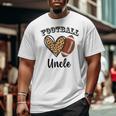 Football Uncle Leopard Heart Sports Players Fathers Day Big and Tall Men T-shirt