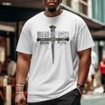 Man Of God Husband Dad Papa Christian Cross Father's Day Big and Tall Men T-shirt