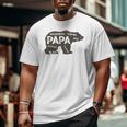 Men's Papa Camping Bear Top Camper Grandpa For Men Big and Tall Men T-shirt