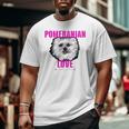 Pomeranian Dog Love Dog Owner Big and Tall Men T-shirt