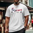 Puerto Rico Patriotic Papi Pride Big and Tall Men T-shirt
