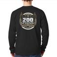 200 Pound Bench Press Club For Weightlifter Gym Back Print Long Sleeve T-shirt