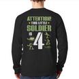 4Th Birthday Soldier 4 Year Old Military Themed Camo Boy Back Print Long Sleeve T-shirt