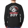 6 Year Old Race Car 6Th Birthday Boy Party Racing Pit Crew Back Print Long Sleeve T-shirt