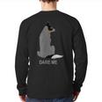 Australian Cattle Dog Dare Me-Blue Heeler Back Print Long Sleeve T-shirt