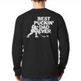 Best Puckin's Dad Ever Cool Ice Hockey For Father Back Print Long Sleeve T-shirt