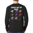 Check Out My Wood Woodworking Woodwork Carpenter Back Print Long Sleeve T-shirt