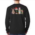 Christmas Cocktail Espresso Martini Drinking Party Bartender Back Print Long Sleeve T-shirt