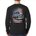 Classic Old Pickup Truck American Flag 4Th Of July Patriotic Back Print Long Sleeve T-shirt