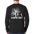 Disc Golf Stupid Tree Disc Golf Back Print Long Sleeve T-shirt