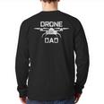 Drone Dad Fathers Day Tshirt Tee Pilot Back Print Long Sleeve T-shirt