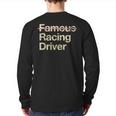 Famous Racing Driver Racer Back Print Long Sleeve T-shirt