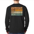 Fathers Day Son Awesome Like My Son Vintage Back Print Long Sleeve T-shirt