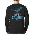 Father's Day For Grandpa Poppysaurus Rex Poppy Saurus Back Print Long Sleeve T-shirt