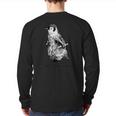 Fight Or Flight Penguin Pun Fight Or Flight Meme Back Print Long Sleeve T-shirt