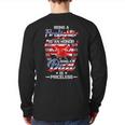 Being A Firefighter Is An Honor Being A Dad Is Priceless American Flag Back Print Long Sleeve T-shirt