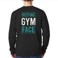 Saying Resting Gym Face Back Print Long Sleeve T-shirt