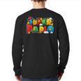 Gamer Super Papio Father Day For Papa Back Print Long Sleeve T-shirt